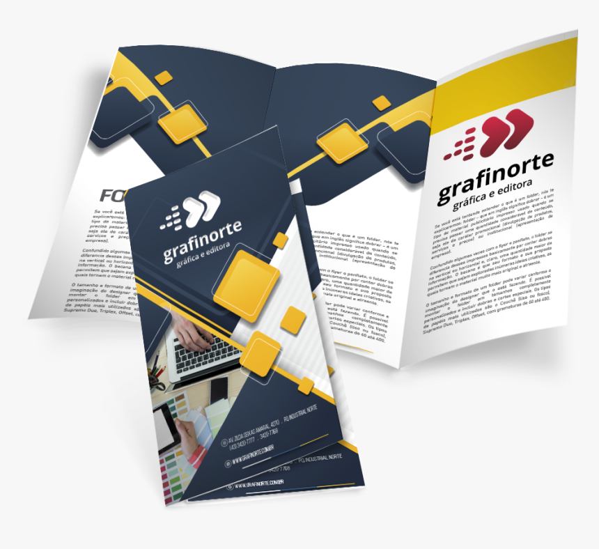 Folder Com Duas Dobras - Folders Png, Transparent Png, Free Download