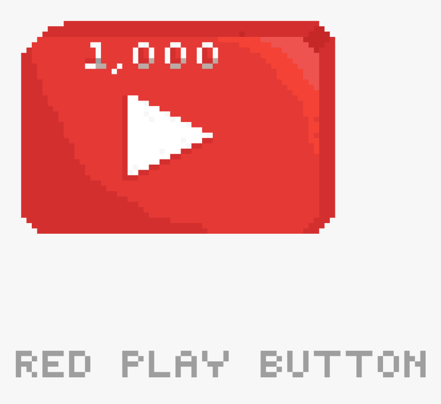 Red 1k Play Button - Emblem, HD Png Download, Free Download