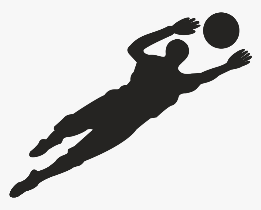 Football Player Clip Art - Goalkeeper Silhouette, HD Png Download, Free Download