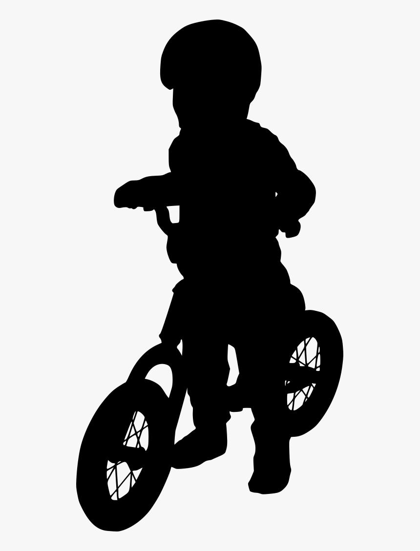 K#on Bike Silhouette 3 - Bike Silhouette Front Child, HD Png Download, Free Download