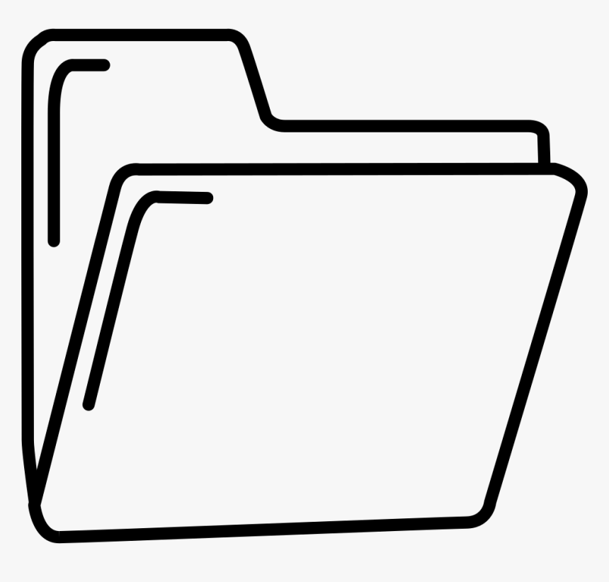 Folder Outline - Outline Folder Icon Png, Transparent Png, Free Download