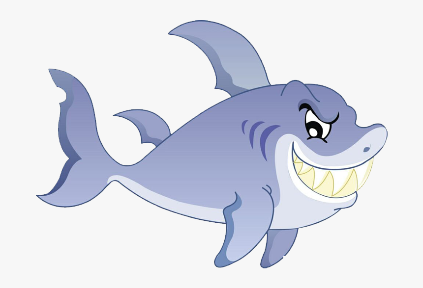 Cartoon Shark Png Download - Fish And Shark Animation, Transparent Png, Free Download