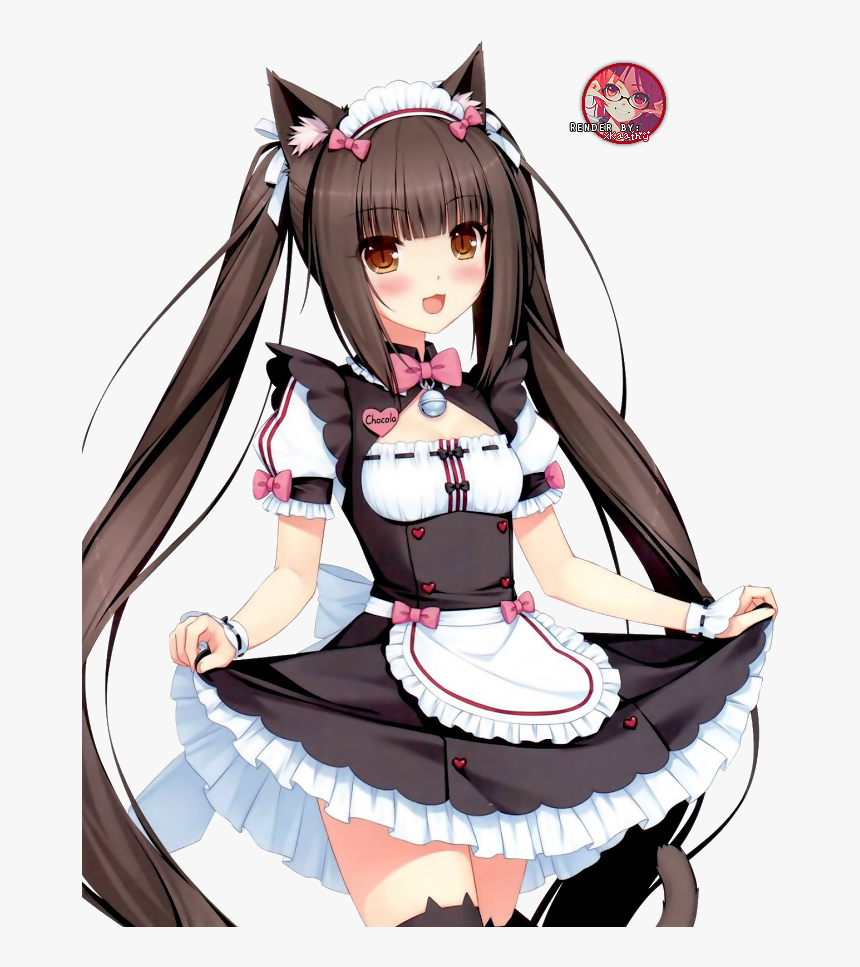 Anime Anime Maid Anime Girl Anime Cat Girl - Cat Maid Anime Girl, HD Png Download, Free Download