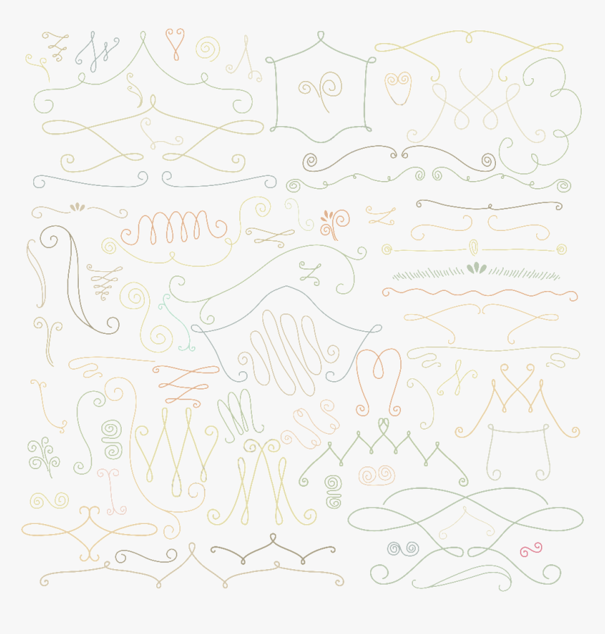 Decorative Lines Vector Png - Line Art, Transparent Png, Free Download