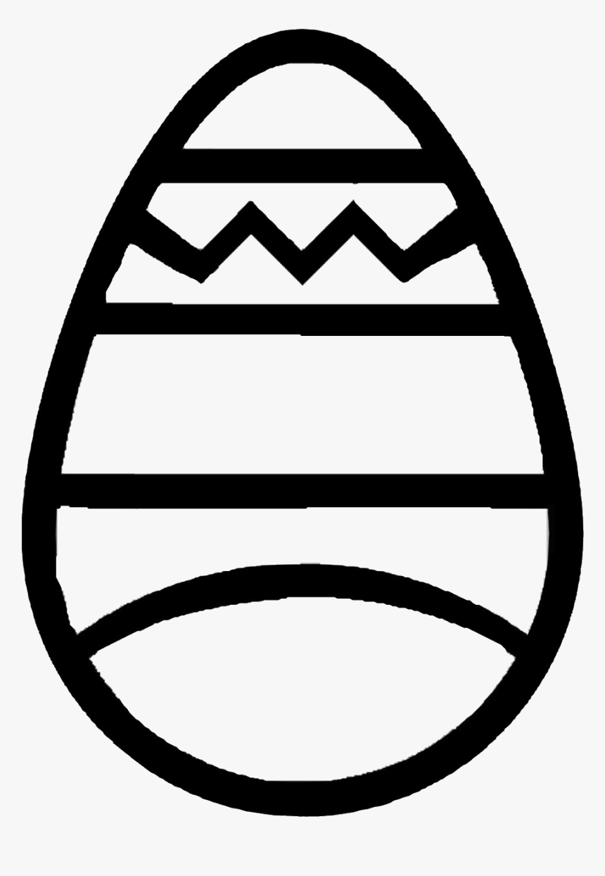 Drawing Egg Easy - Easter Egg Coloring Easy, HD Png Download, Free Download