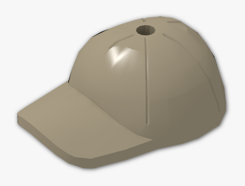 Minifig Cap With Short Arched Peak With Seams And Top - Baseball Cap, HD Png Download, Free Download