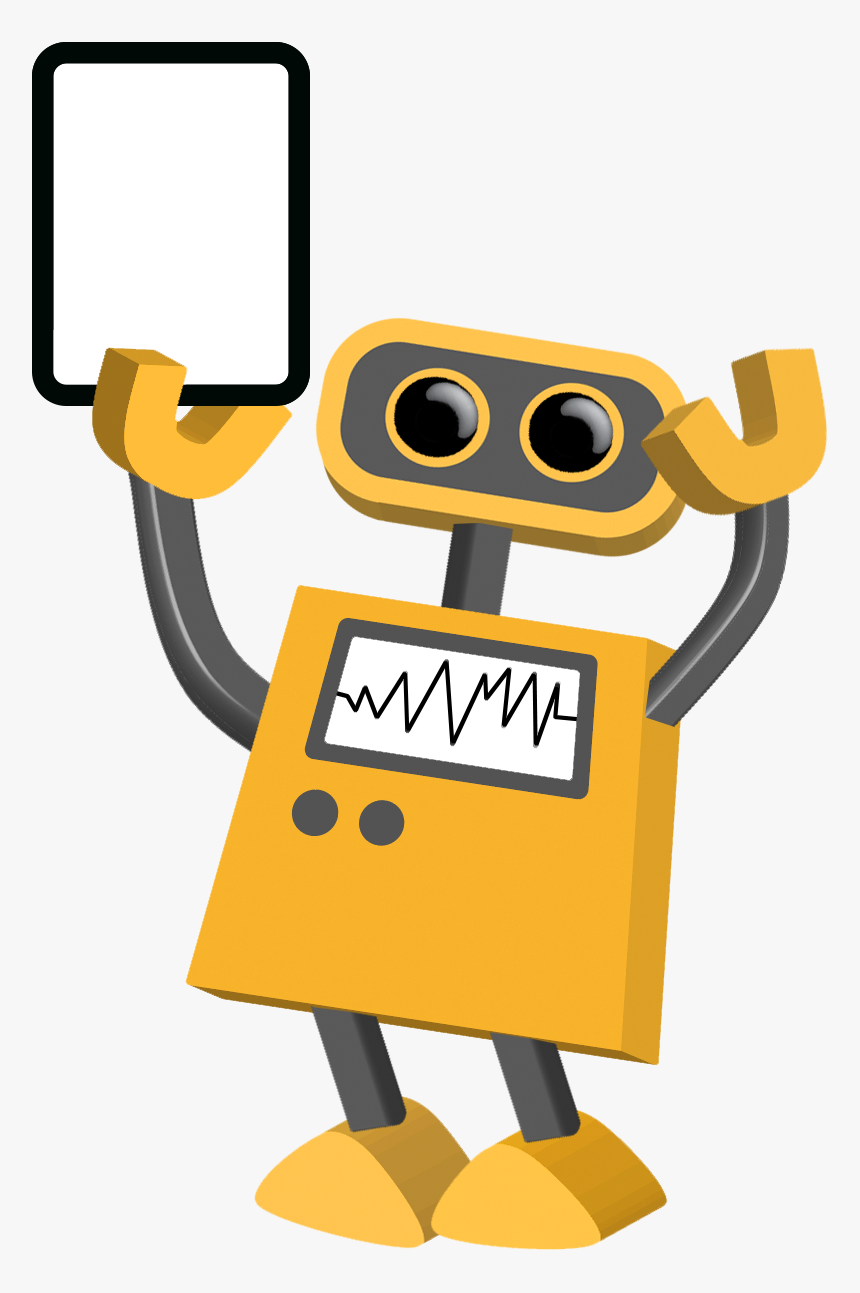 Bot Holding Solid Tablet - Transparent Background Robot Animation Gif, HD Png Download, Free Download