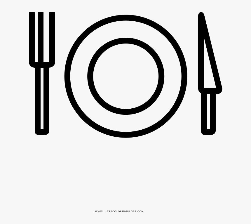 Place Setting Coloring Page - Circle, HD Png Download, Free Download