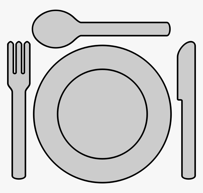 Place Setting - Mittagessen Clipart Schwarz Weiß, HD Png Download, Free Download