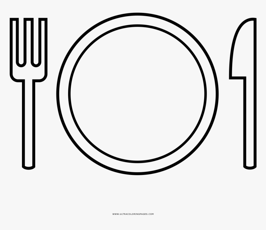 Place Setting Coloring Page - Circle, HD Png Download, Free Download