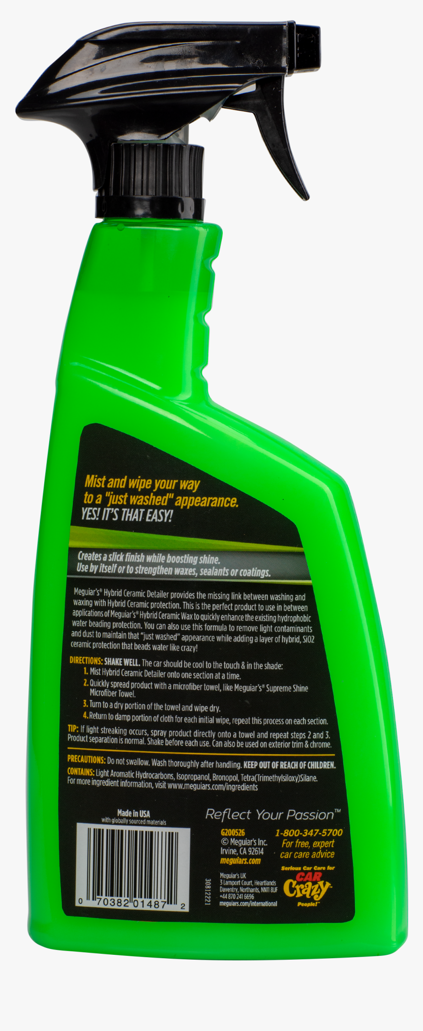 Meguiar’s Hybrid Ceramic Detailer Remove Contaminants, - Meguiar's Hybrid Ceramic Wax, HD Png Download, Free Download