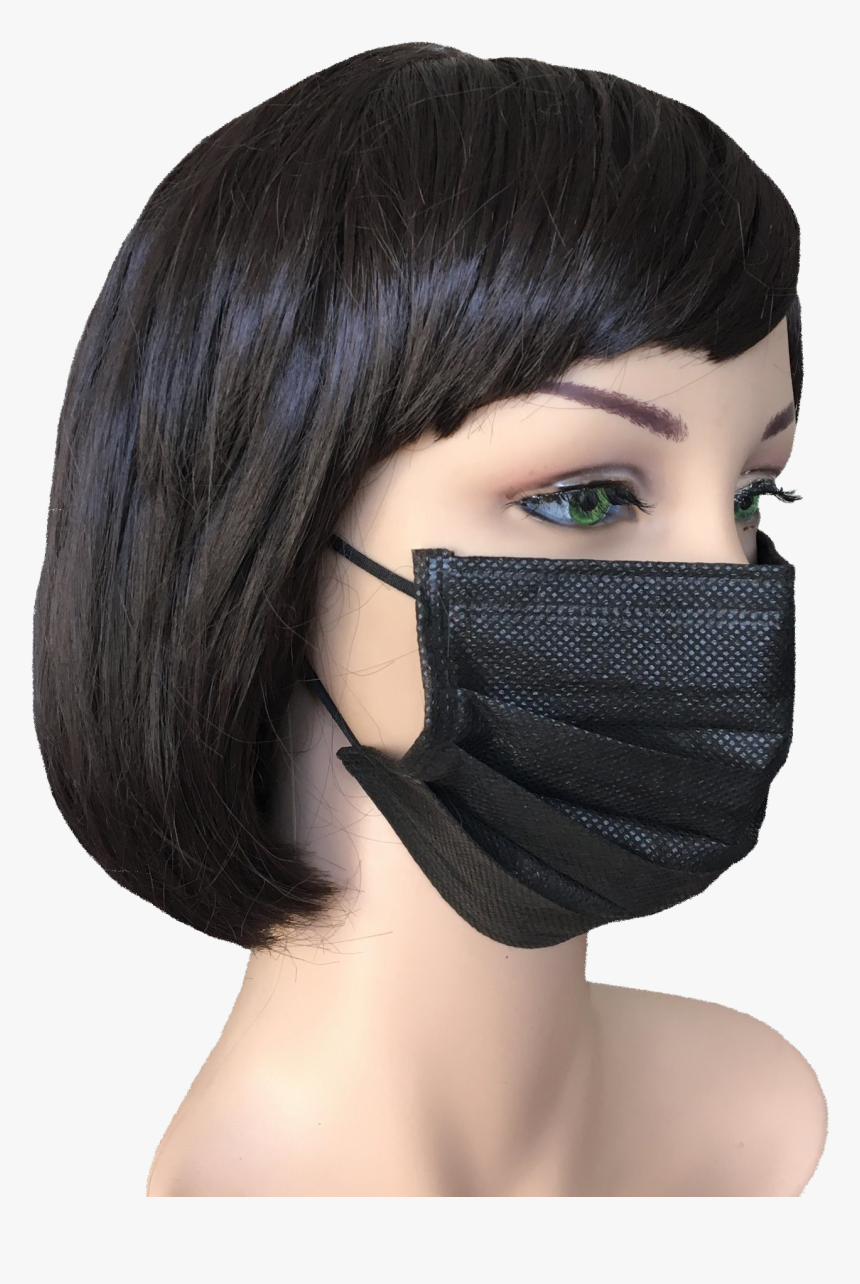 Black Medical Face Mask Free Png Image - Wear Black Surgical Mask, Transparent Png, Free Download