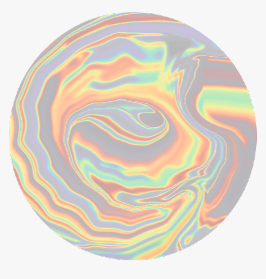 Orange Green Beige Blue Circle Swirl Marble Holo Rainbo - Circle, HD Png Download, Free Download
