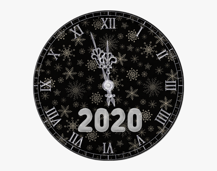 ❄️ Tube Horloge, 2020 Png ❄️ New Year Clipart, Clock - Circle, Transparent Png, Free Download