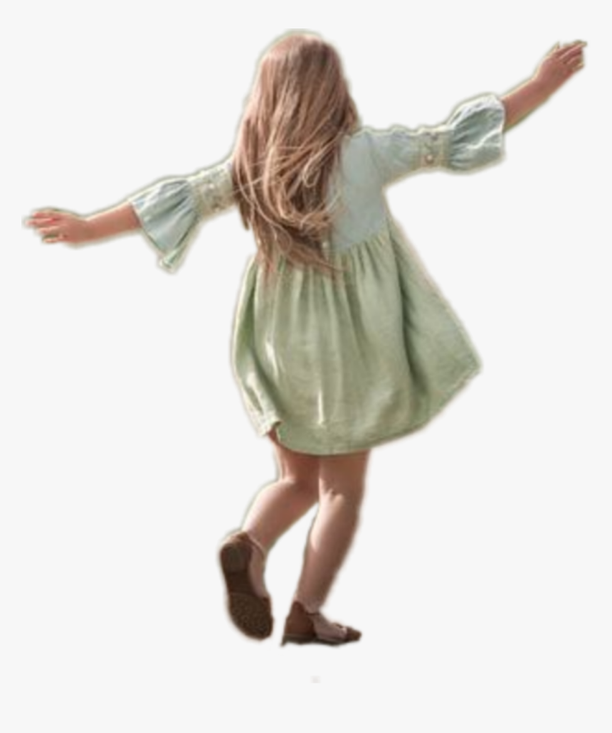 #girl #standing #happy #back #child #kid, HD Png Download, Free Download