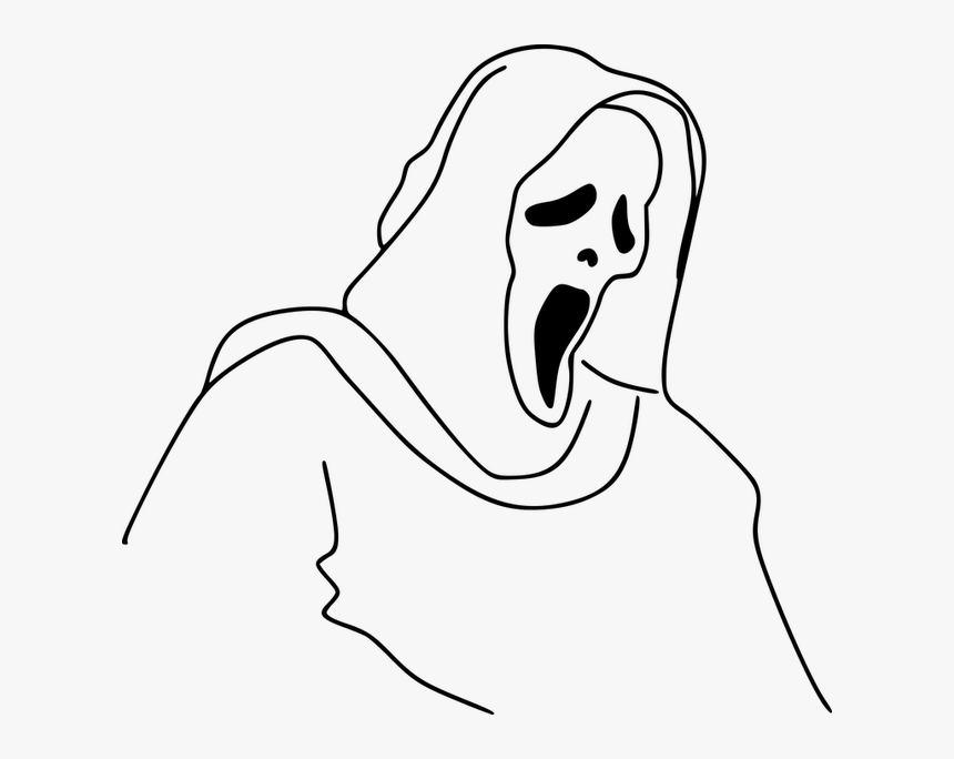 Ghostface Drawing, HD Png Download, Free Download