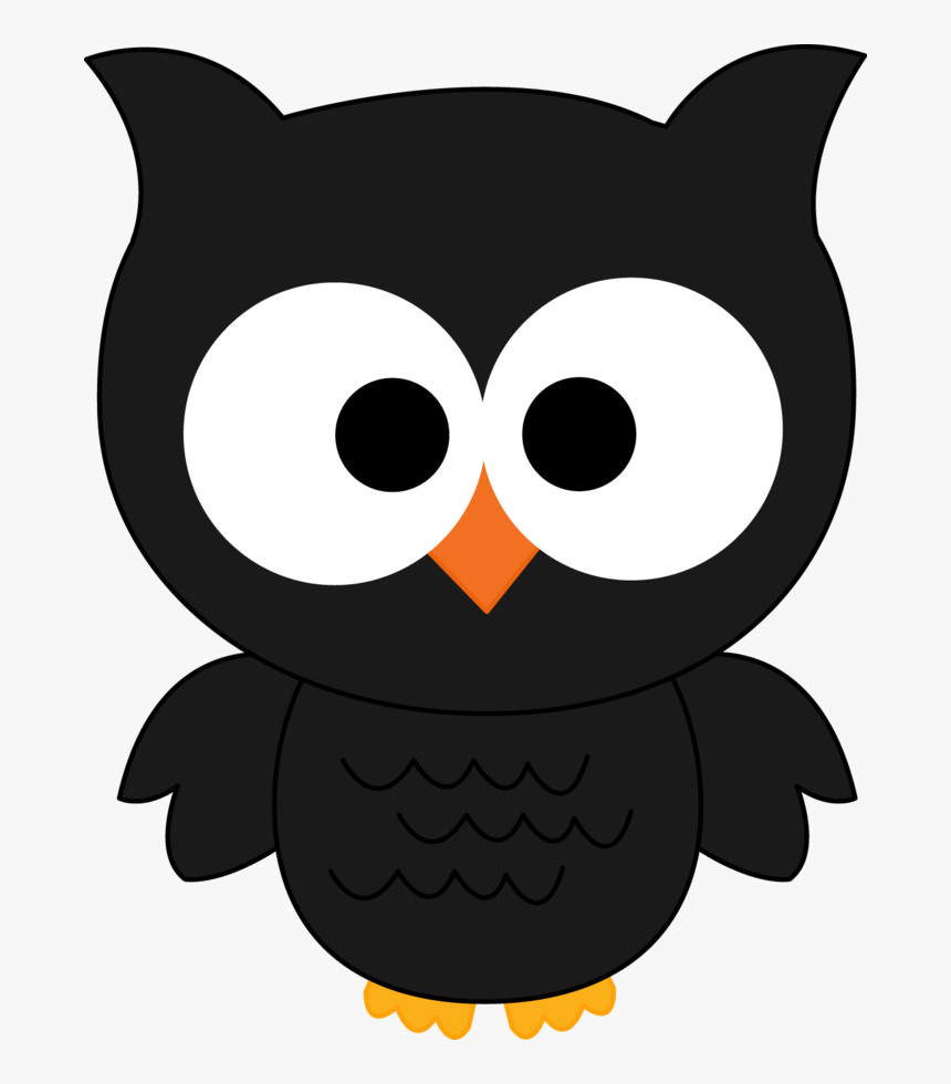 Lots Of Owls Clipart - Cute Black Owl Clipart, HD Png Download, Free Download