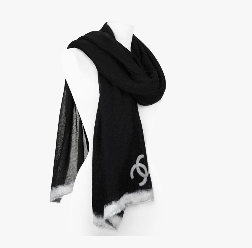 Chanel Scarf Love For This Winter - Cashmere Chanel Scarf, HD Png Download, Free Download