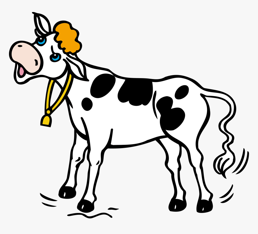 Cattle Clipart Cow Horse - Cow Drawing Png, Transparent Png, Free Download