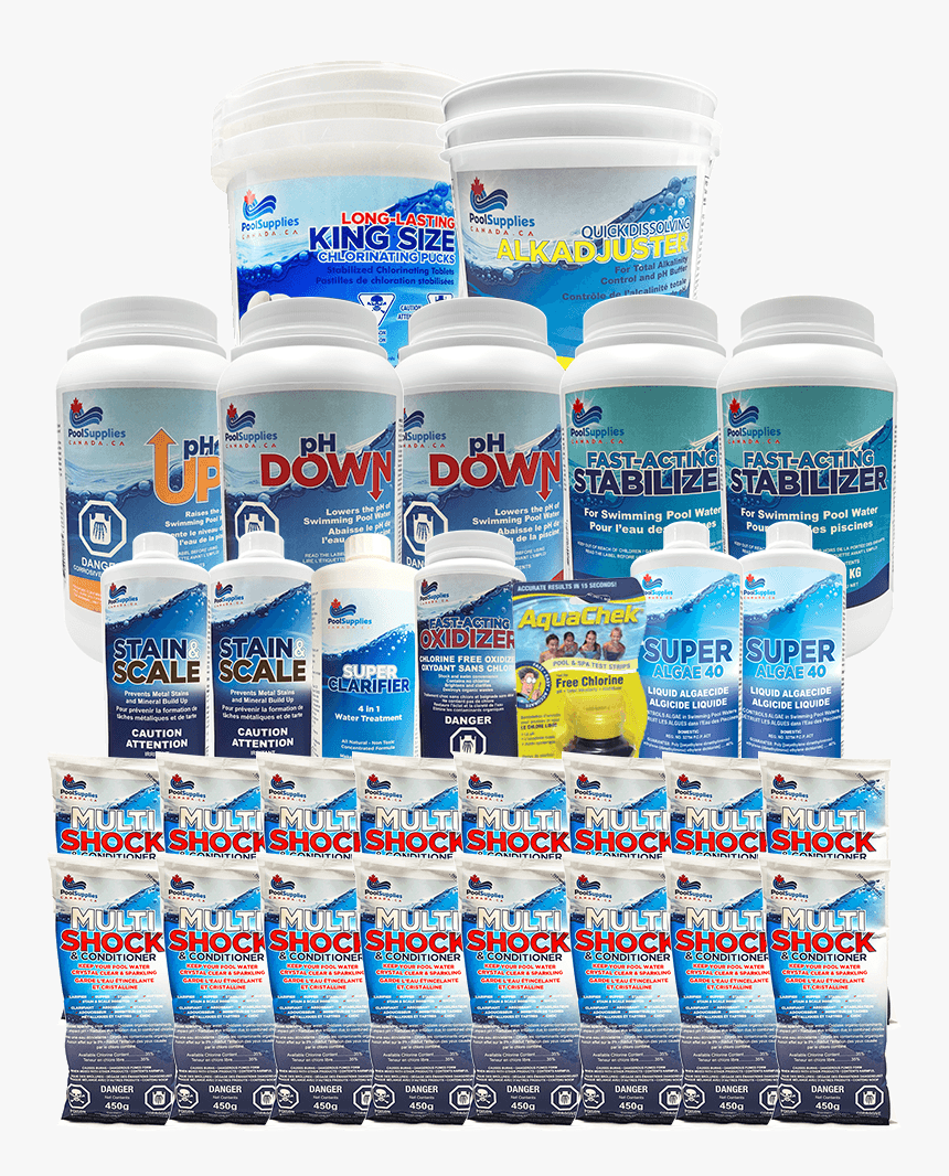 Up To A 50,000 Litre Pool Season Supply Chemical Kit - Medicine, HD Png Download, Free Download