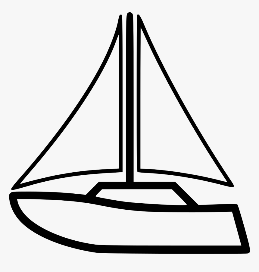 Barca A Vela Disegno , Png Download - Gambar Perahu Kartun Hitam Putih, Transparent Png, Free Download