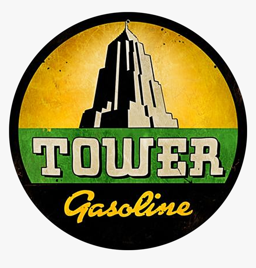 Tower Gasoline Vintage Sign - Gasoline, HD Png Download, Free Download