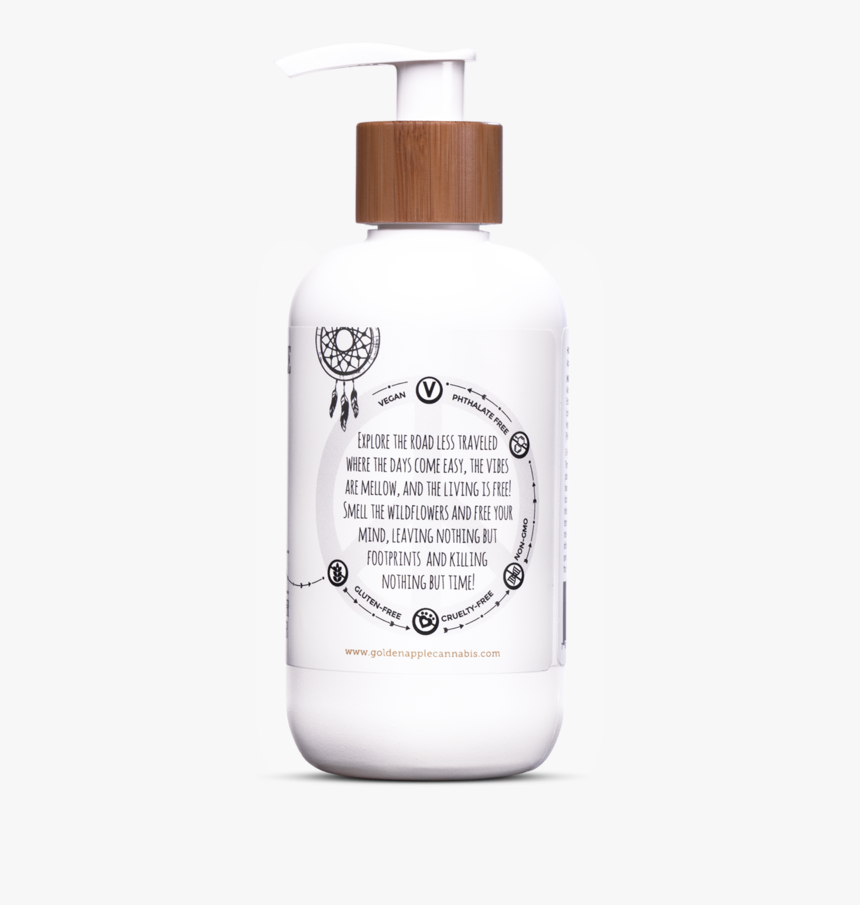 Golden Apple Cannabis Cbd Lotion Flower Power Back - Liquid Hand Soap, HD Png Download, Free Download