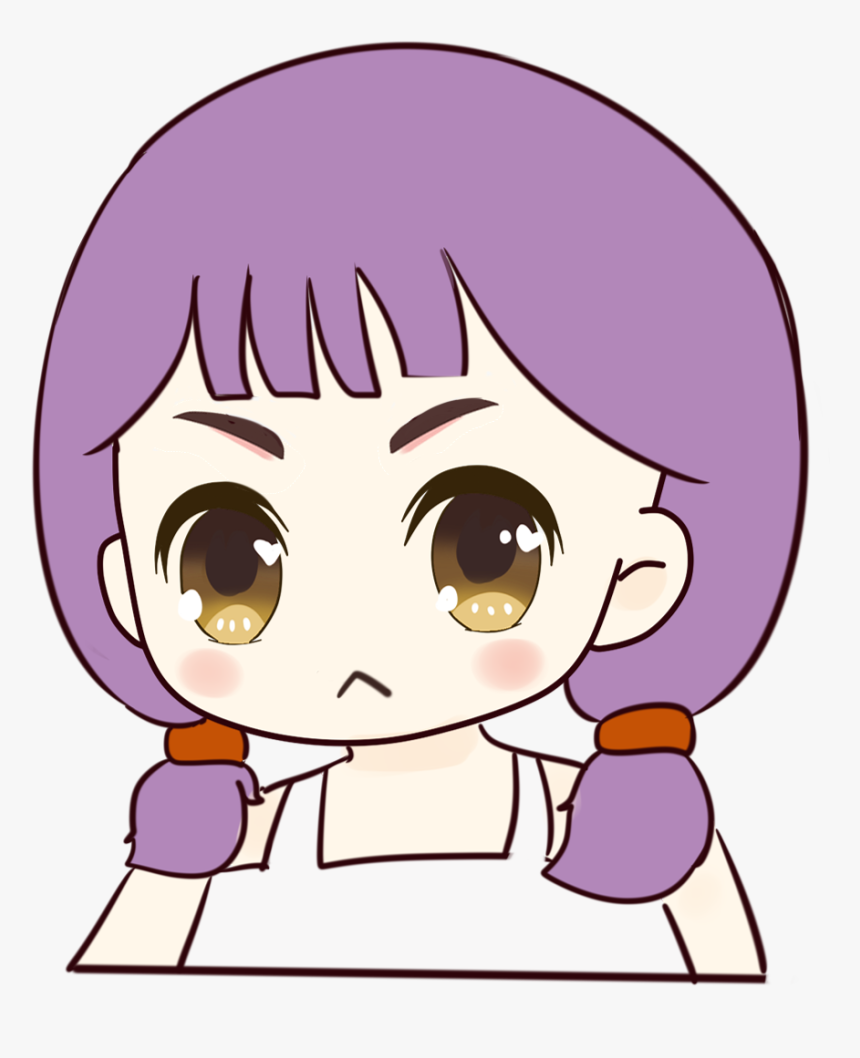 Original Hand Painted Cute Girl Png And Psd - Cartoon, Transparent Png, Free Download