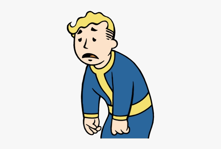 Sad Unhappy Guy Png Free Download - Vault Boy Sad Png, Transparent Png, Free Download