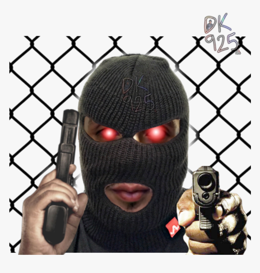 #mask #skimask #gun #fence #deathkill925 #dk925designs - Gun Barrel, HD Png Download, Free Download