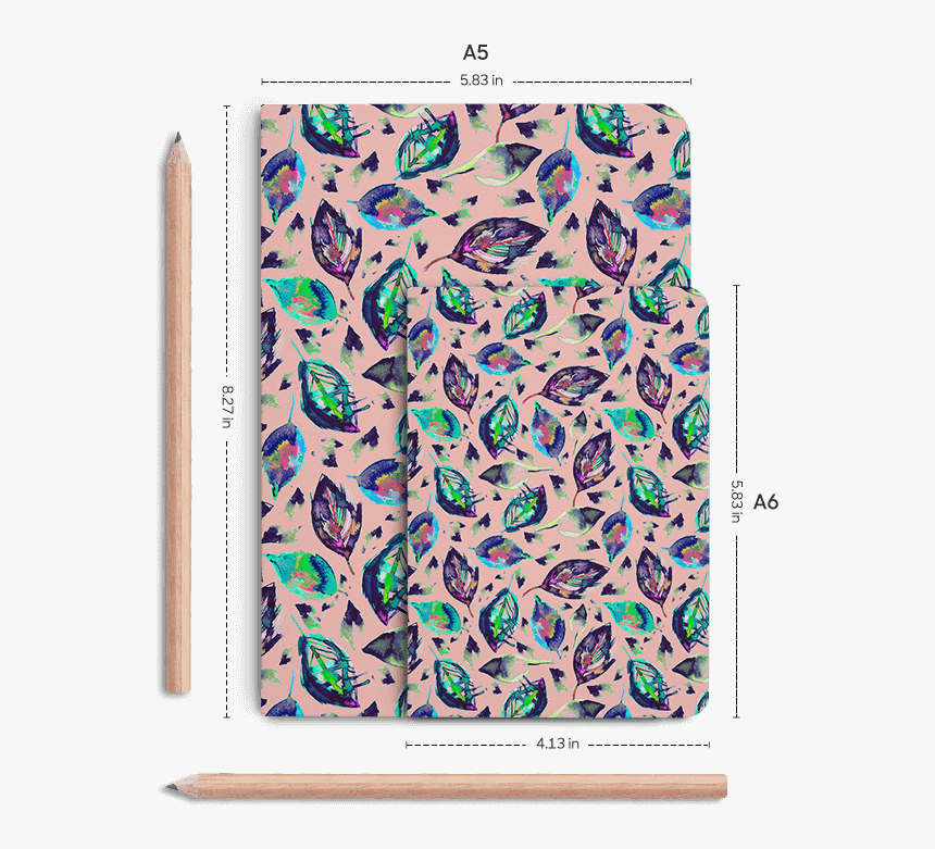 Dailyobjects Falling Feathers Autumn A5 Notebook Plain - Motif, HD Png Download, Free Download