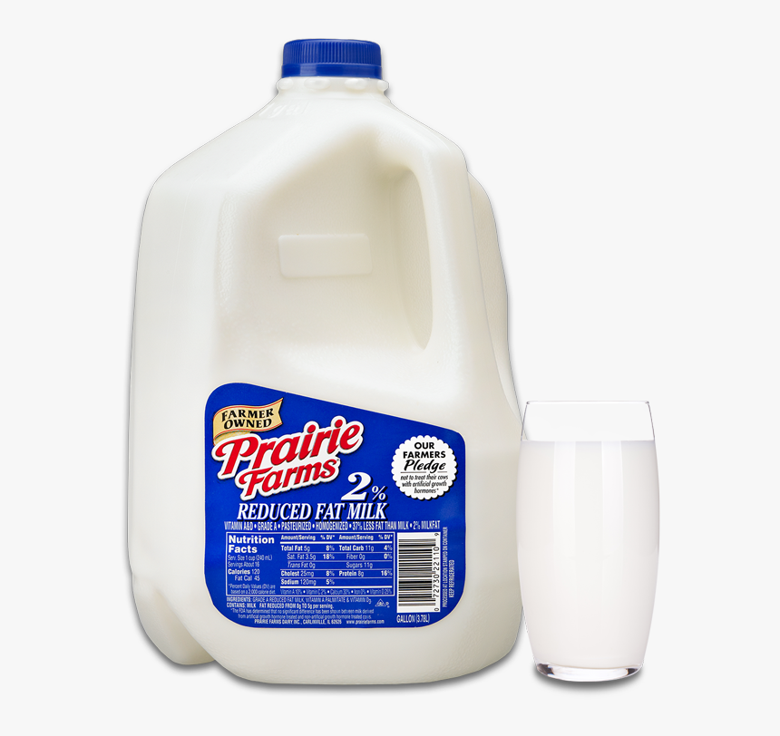 2 Percent Plain Milk - Prairie Farms 2% Milk, HD Png Download, Free Download