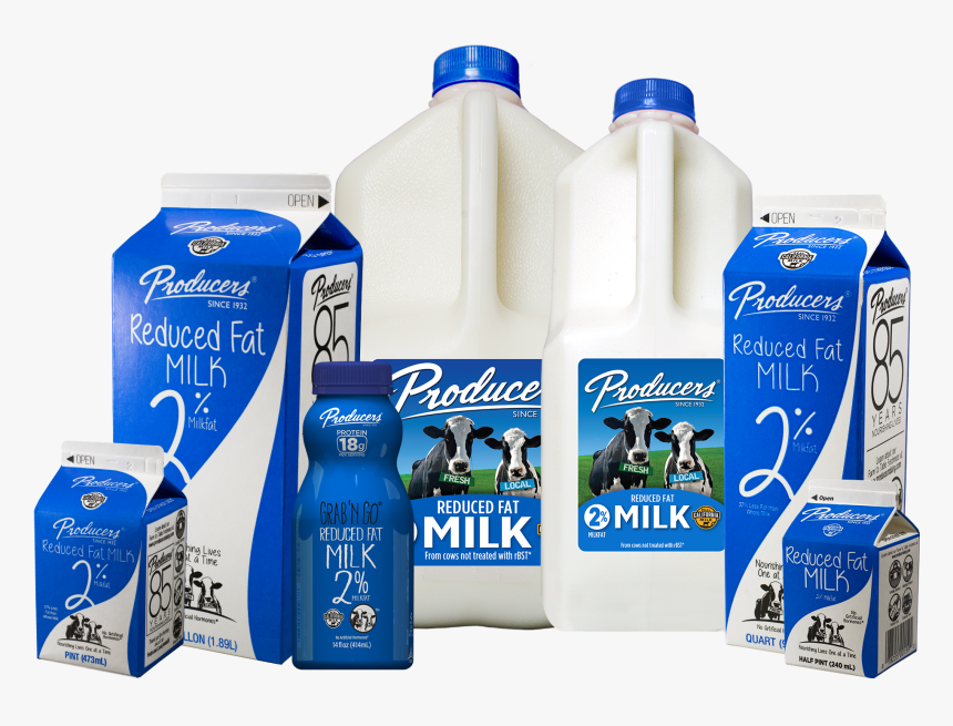 Producers Reduced Fat Milk Family - Carton, HD Png Download, Free Download