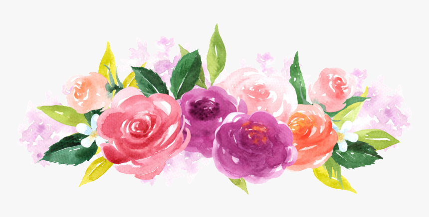 Hand Painted Colorful Flower Png Transparent - Floral Free Printable Recipe Cards, Png Download, Free Download