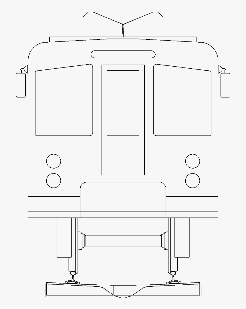 Drawing Train Front - Technical Drawing, HD Png Download, Free Download