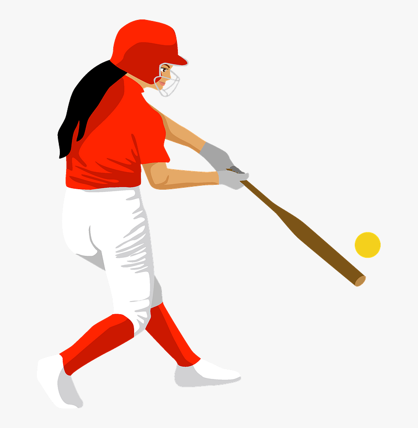 Softball Player Clipart, HD Png Download, Free Download