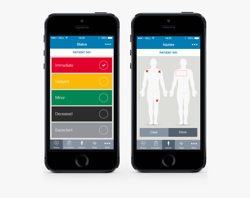 Ger Hc Patient Tracking Iphone Triage And Injury Screens - Smartphone, HD Png Download, Free Download