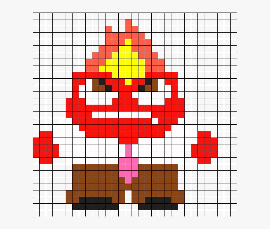 Anger From Inside Out By Nicky On Kandi Patterns Billes - 1er Pixel Art Pokemon Energie, HD Png Download, Free Download