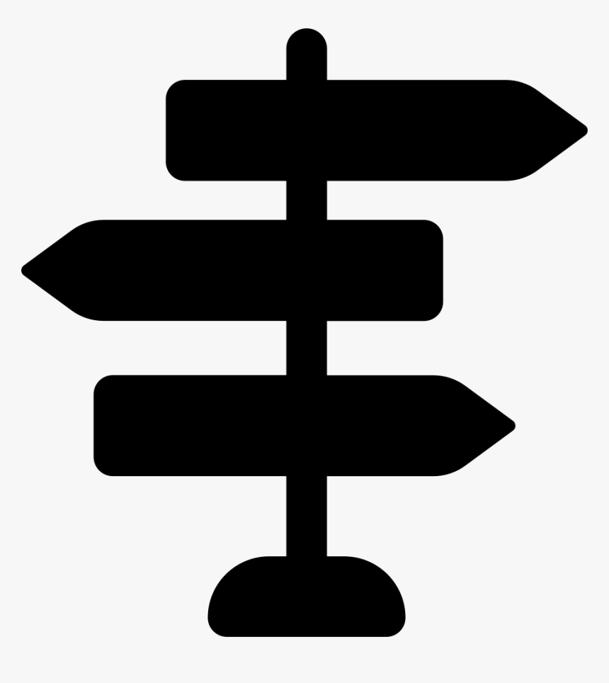 Signpost - Black Sign Post Clip Art, HD Png Download, Free Download