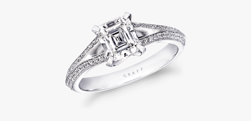 A Graff Emerlad Cut Diamond Legacy Engagement Ring - Engagement Ring, HD Png Download, Free Download