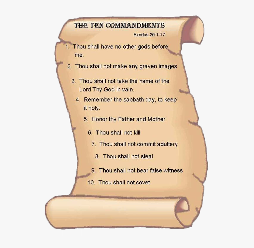 Ten Commandments Kjv , Png Download - Ten Commandments Kjv, Transparent Png, Free Download