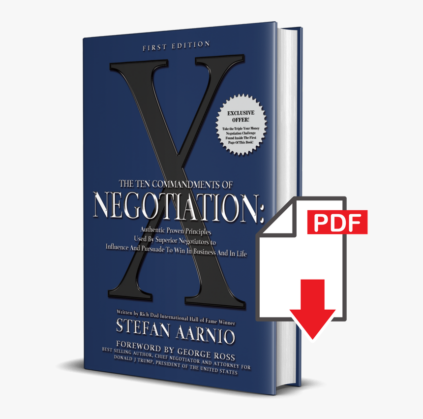 The Ten Commandments Of Negotiation E-book Pdf - Graphic Design, HD Png Download, Free Download