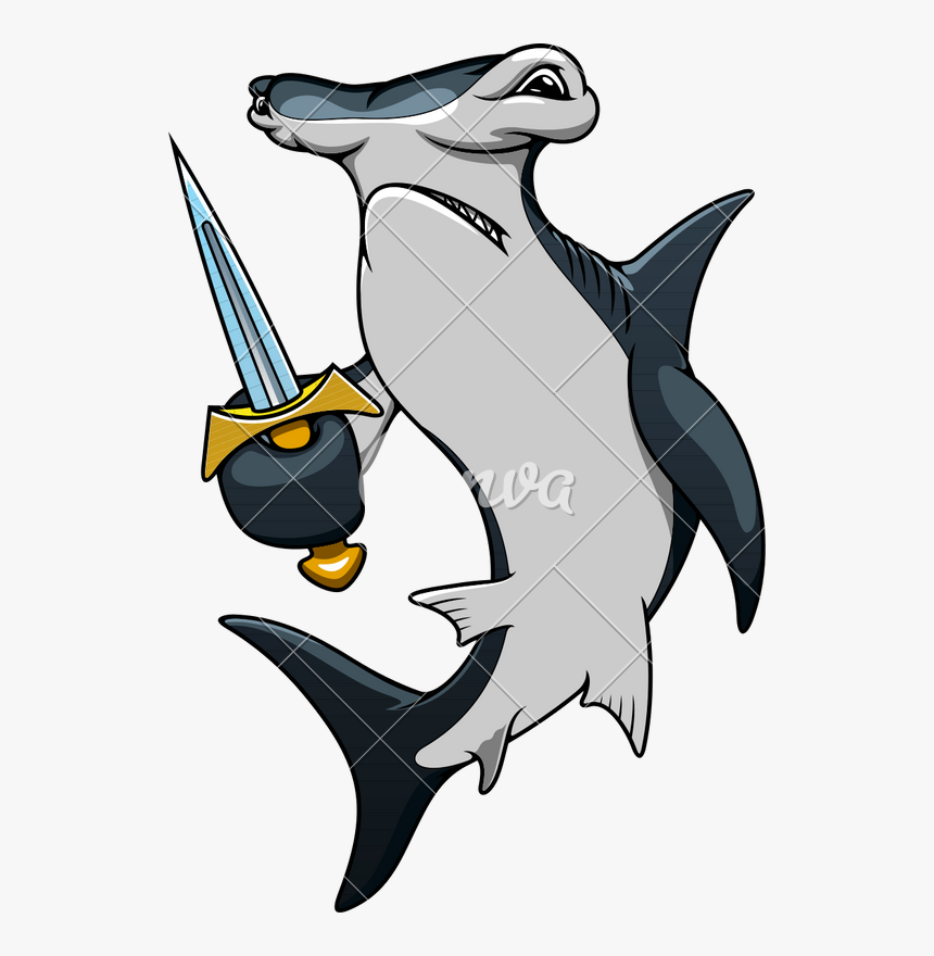 Pirate With Sword Photos By Canva - Cartoon Hammerhead Shark, HD Png Download, Free Download
