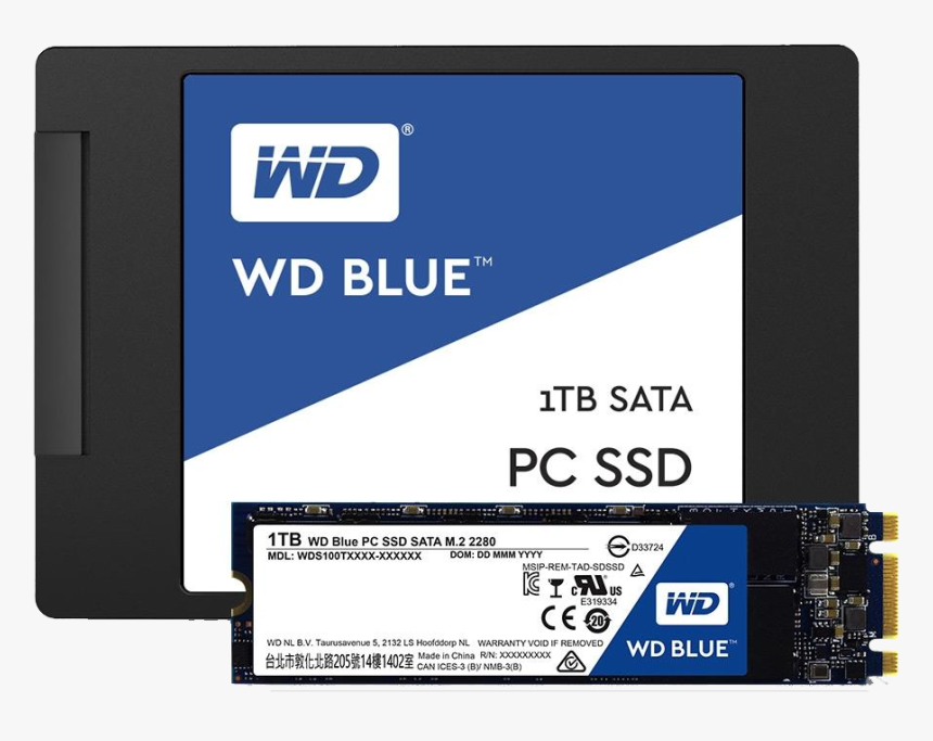 Wd Blue Ssd - Ssd Blue Western Digital, HD Png Download, Free Download