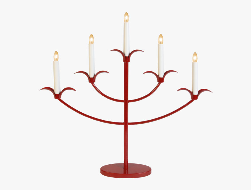 Star Metal 5-light Tilpi Candlestick, Red , Png Download - Ljusstake Tilpi Svart, Transparent Png, Free Download