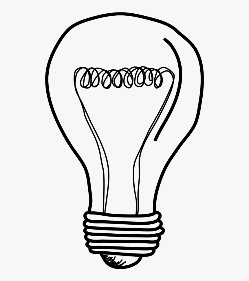 Light Bulb Sketch Png, Transparent Png, Free Download