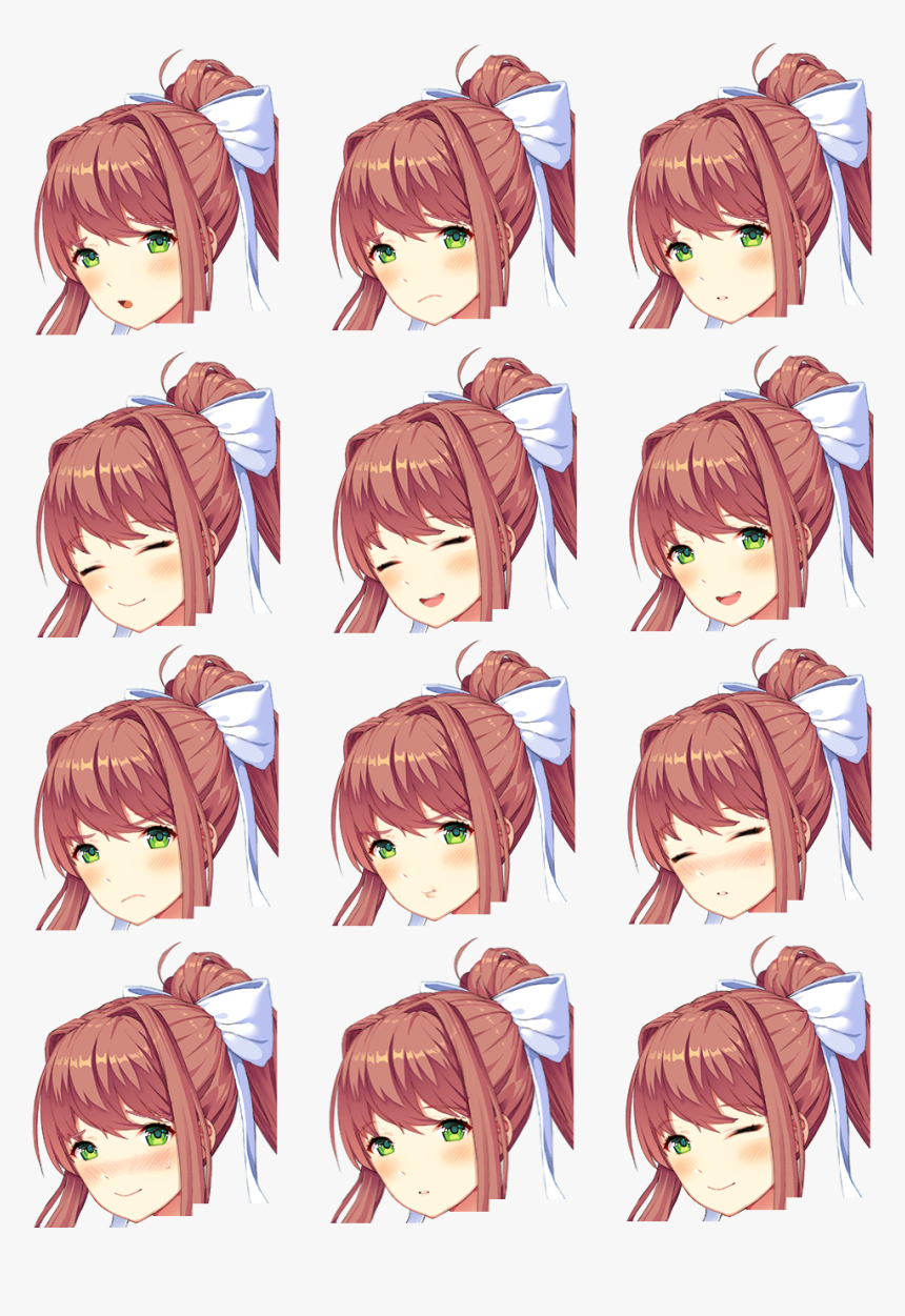 Monika Ddlc All Sprites , Png Download - Ddlc Lewd Sprites, Transparent Png, Free Download