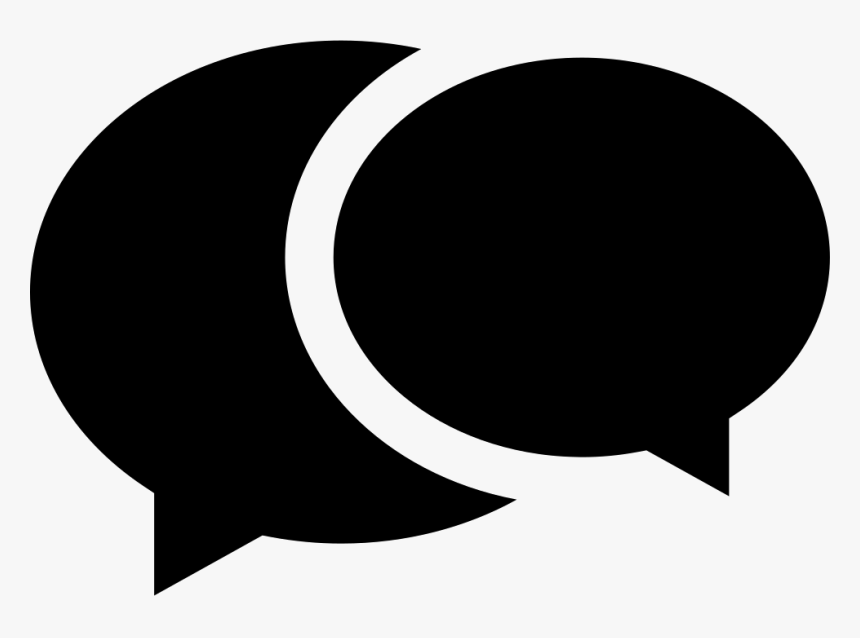 Two Overlapping Speech Bubbles - Circle, HD Png Download, Free Download