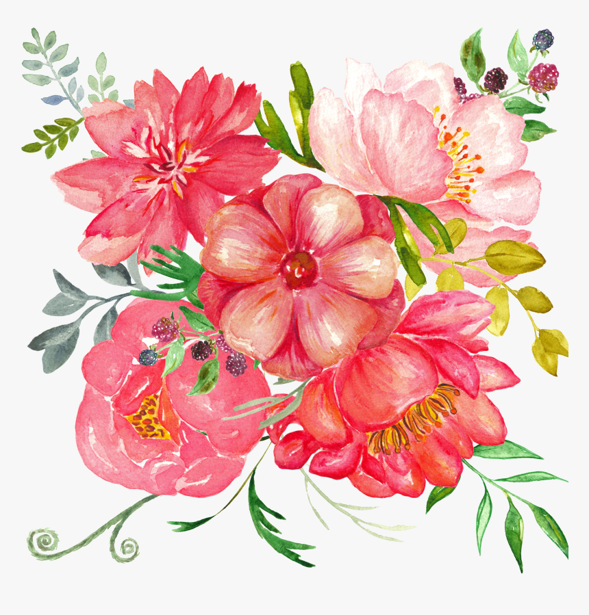 Flores Acuarela Png, Transparent Png, Free Download