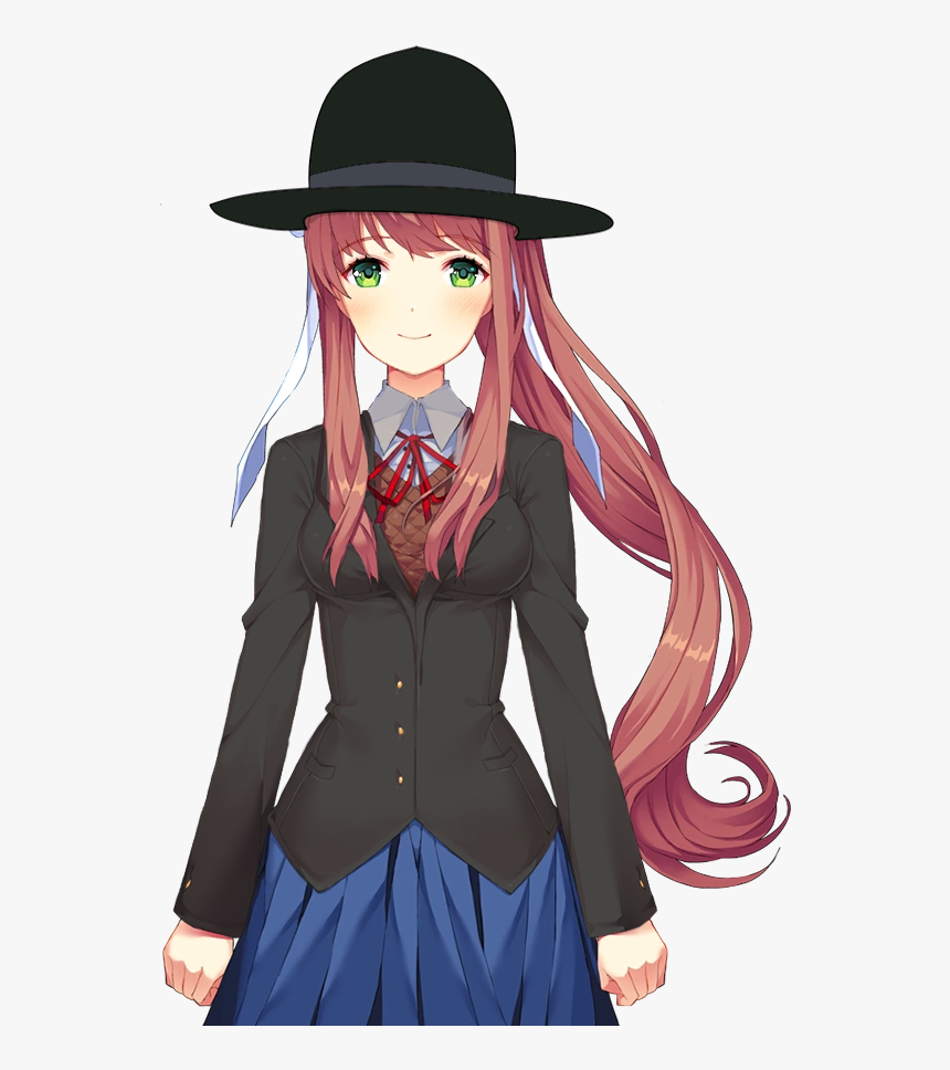 Transparent Monika - Doki Doki Literature Club Monika Sprites, HD Png Download, Free Download